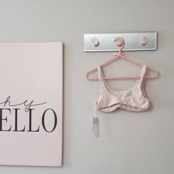 NWT Pilyq shimmer shell bralette bikini top & ruched teeny bikini bottom set - Picture 5 of 7